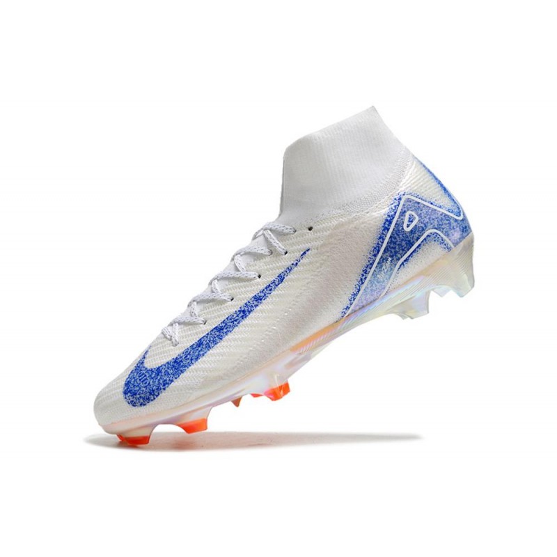 Nike Air Zoom Mercurial Superfly X Elite FG Blueprint Vit Blå för Herr 8 Billiga Fotbollsskor Nike Air Zoom Mercurial Superfly X Elite FG Blueprint Vit Blå 8