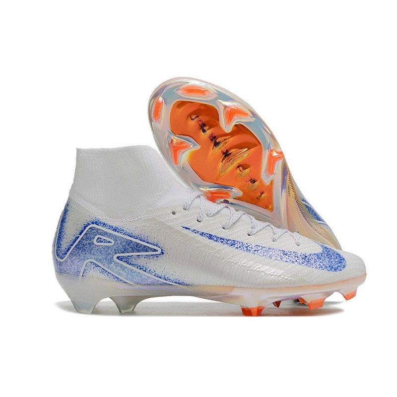 Nike Air Zoom Mercurial Superfly X Elite FG Blueprint Vit Blå för Herr 3 Billiga Fotbollsskor Nike Air Zoom Mercurial Superfly X Elite FG Blueprint Vit Blå 3