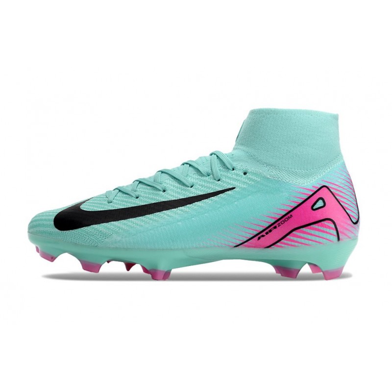 Nike Air Zoom Mercurial Superfly X Elite FG Grön Rosa Svart för Herr 4 Billiga Fotbollsskor Nike Air Zoom Mercurial Superfly X Elite FG Grön Rosa Svart 4