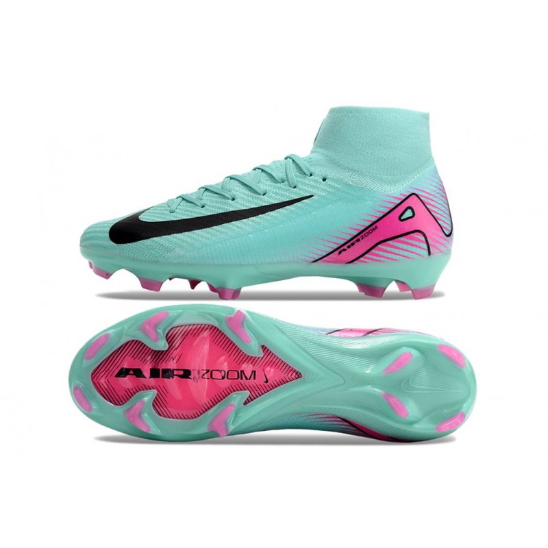 Nike Air Zoom Mercurial Superfly X Elite FG Grön Rosa Svart för Herr 5 Billiga Fotbollsskor Nike Air Zoom Mercurial Superfly X Elite FG Grön Rosa Svart 5