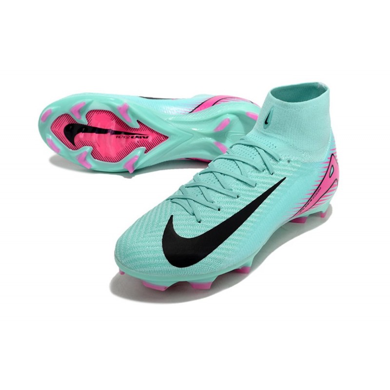 Nike Air Zoom Mercurial Superfly X Elite FG Grön Rosa Svart för Herr 7 Billiga Fotbollsskor Nike Air Zoom Mercurial Superfly X Elite FG Grön Rosa Svart 7