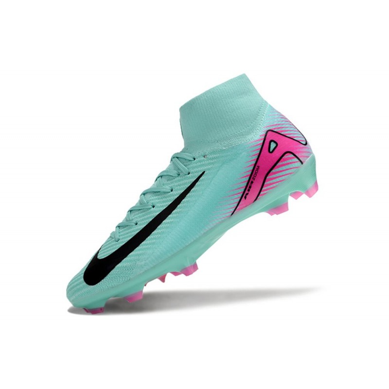 Nike Air Zoom Mercurial Superfly X Elite FG Grön Rosa Svart för Herr 8 Billiga Fotbollsskor Nike Air Zoom Mercurial Superfly X Elite FG Grön Rosa Svart 8