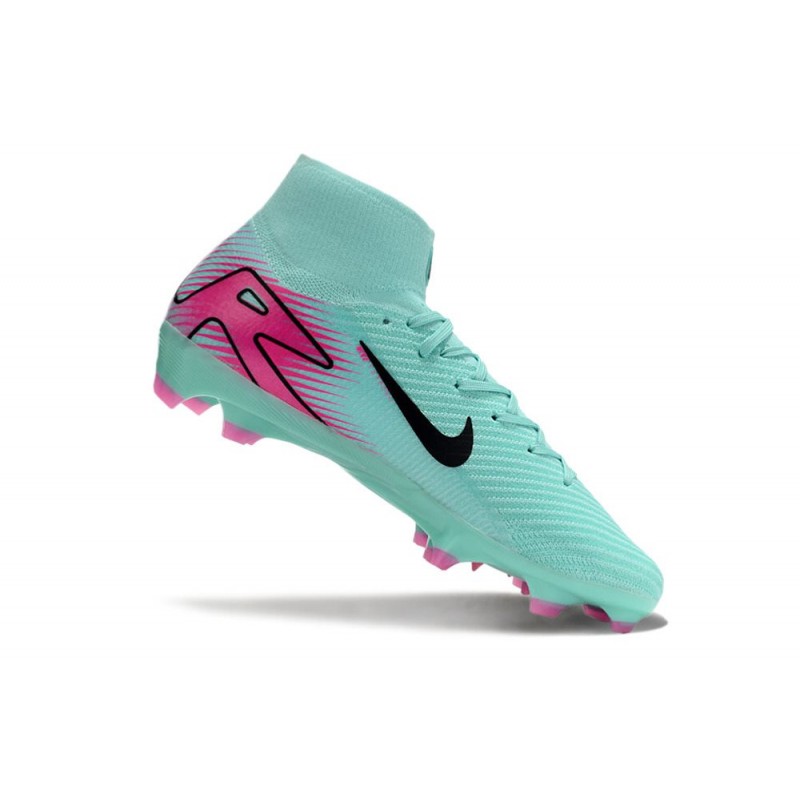 Nike Air Zoom Mercurial Superfly X Elite FG Grön Rosa Svart för Herr 9 Billiga Fotbollsskor Nike Air Zoom Mercurial Superfly X Elite FG Grön Rosa Svart 9