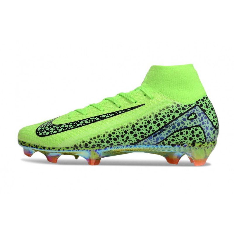 Nike Air Zoom Mercurial Superfly X Elite FG Grön Svart för Herr 4 Billiga Fotbollsskor Nike Air Zoom Mercurial Superfly X Elite FG Grön Svart 4