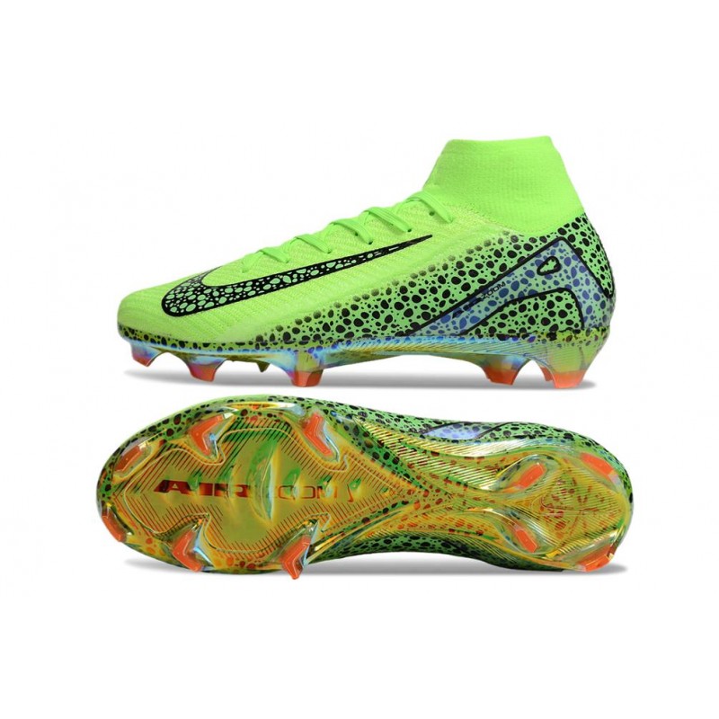 Nike Air Zoom Mercurial Superfly X Elite FG Grön Svart för Herr 5 Billiga Fotbollsskor Nike Air Zoom Mercurial Superfly X Elite FG Grön Svart 5
