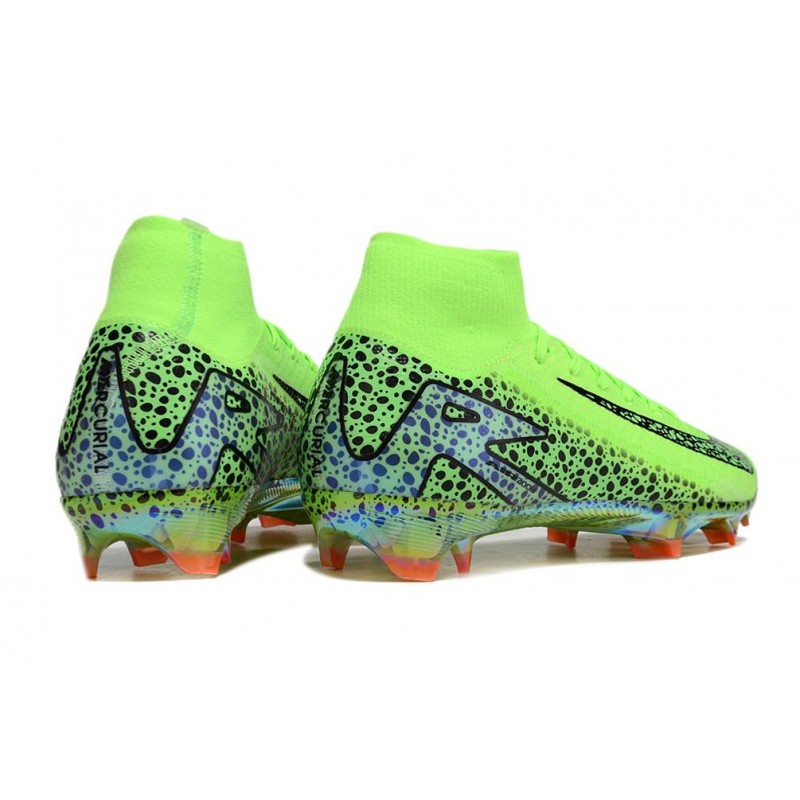 Nike Air Zoom Mercurial Superfly X Elite FG Grön Svart för Herr 6 Billiga Fotbollsskor Nike Air Zoom Mercurial Superfly X Elite FG Grön Svart 6