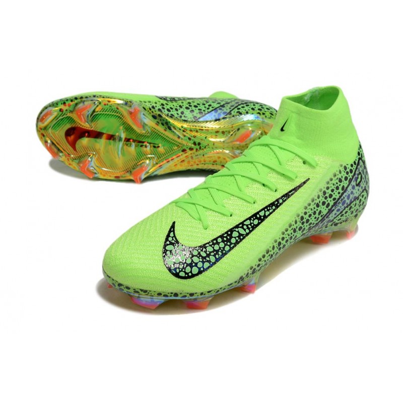 Nike Air Zoom Mercurial Superfly X Elite FG Grön Svart för Herr 7 Billiga Fotbollsskor Nike Air Zoom Mercurial Superfly X Elite FG Grön Svart 7