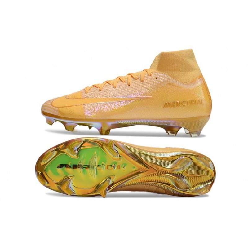 Nike Air Zoom Mercurial Superfly X Elite FG Gul Guld för Herr 5 Billiga Fotbollsskor Nike Air Zoom Mercurial Superfly X Elite FG Gul Guld 5