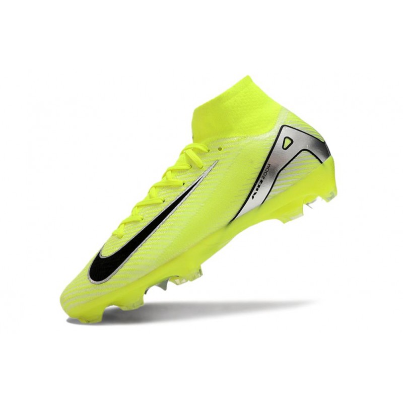 Nike Air Zoom Mercurial Superfly X Elite FG Gul Silver Svart för Herr 8 Billiga Fotbollsskor Nike Air Zoom Mercurial Superfly X Elite FG Gul Silver Svart 8