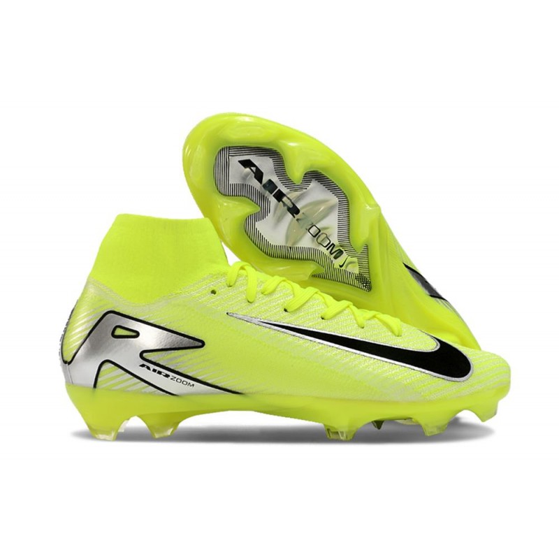 Nike Air Zoom Mercurial Superfly X Elite FG Gul Silver Svart för Herr 3 Billiga Fotbollsskor Nike Air Zoom Mercurial Superfly X Elite FG Gul Silver Svart 3