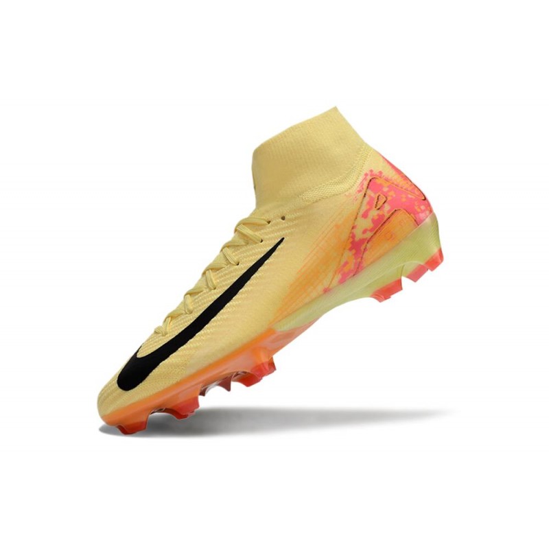 Nike Air Zoom Mercurial Superfly X Elite FG Gul Svart Rosa för Herr 8 Billiga Fotbollsskor Nike Air Zoom Mercurial Superfly X Elite FG Gul Svart Rosa 8