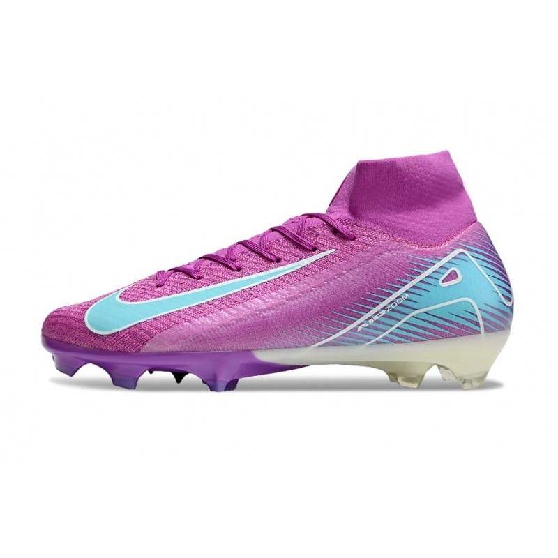 Nike Air Zoom Mercurial Superfly X Elite FG Lila Blå för Herr 4 Billiga Fotbollsskor Nike Air Zoom Mercurial Superfly X Elite FG Lila Blå 4