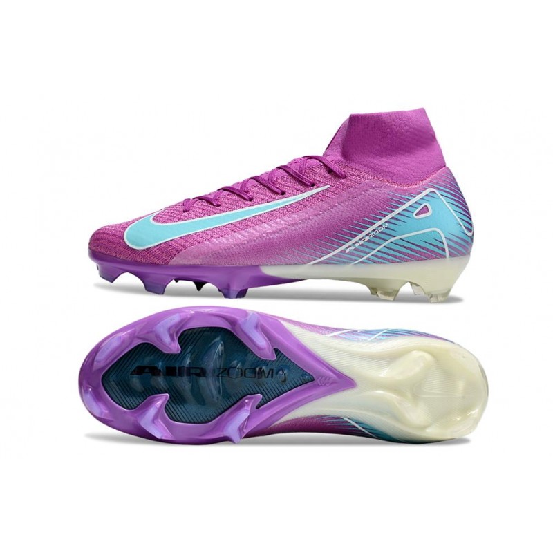 Nike Air Zoom Mercurial Superfly X Elite FG Lila Blå för Herr 5 Billiga Fotbollsskor Nike Air Zoom Mercurial Superfly X Elite FG Lila Blå 5