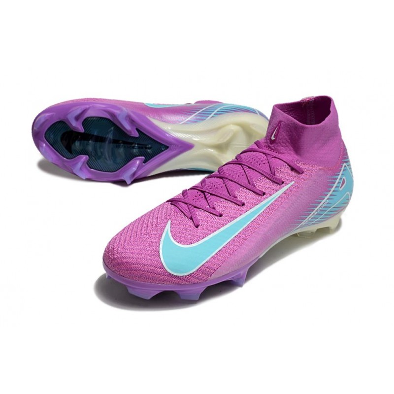 Nike Air Zoom Mercurial Superfly X Elite FG Lila Blå för Herr 7 Billiga Fotbollsskor Nike Air Zoom Mercurial Superfly X Elite FG Lila Blå 7