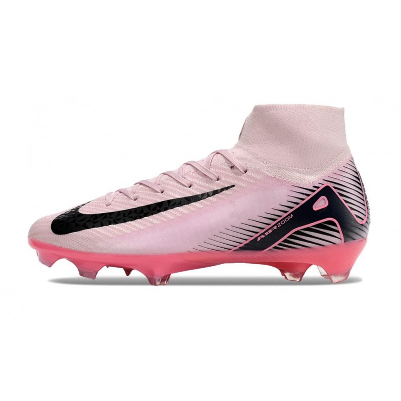 Nike Air Zoom Mercurial Superfly X Elite FG Rosa Svart för Herr 4 Billiga Fotbollsskor Nike Air Zoom Mercurial Superfly X Elite FG Rosa Svart 4