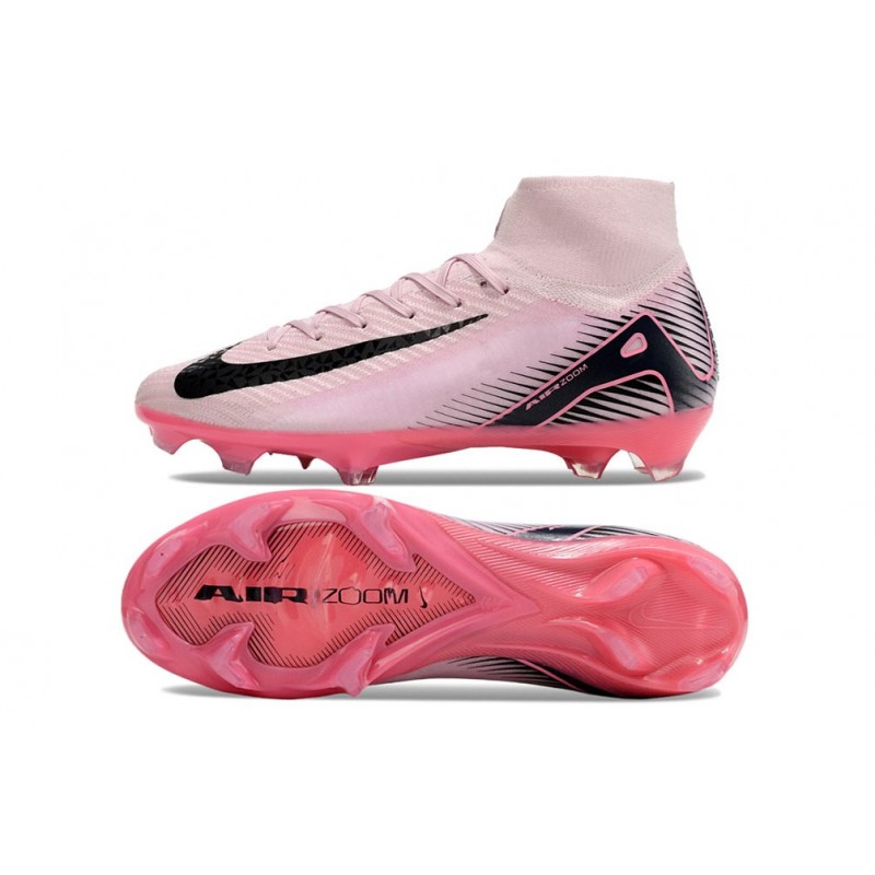 Nike Air Zoom Mercurial Superfly X Elite FG Rosa Svart för Herr 5 Billiga Fotbollsskor Nike Air Zoom Mercurial Superfly X Elite FG Rosa Svart 5