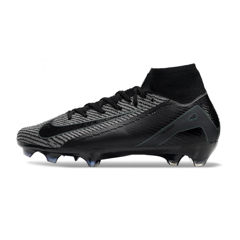 Nike Air Zoom Mercurial Superfly X Elite FG Svart Grå för Herr 4 Billiga Fotbollsskor Nike Air Zoom Mercurial Superfly X Elite FG Svart Grå 4