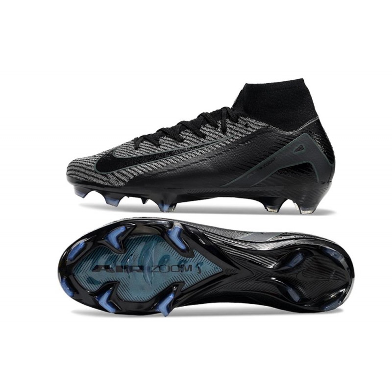Nike Air Zoom Mercurial Superfly X Elite FG Svart Grå för Herr 5 Billiga Fotbollsskor Nike Air Zoom Mercurial Superfly X Elite FG Svart Grå 5