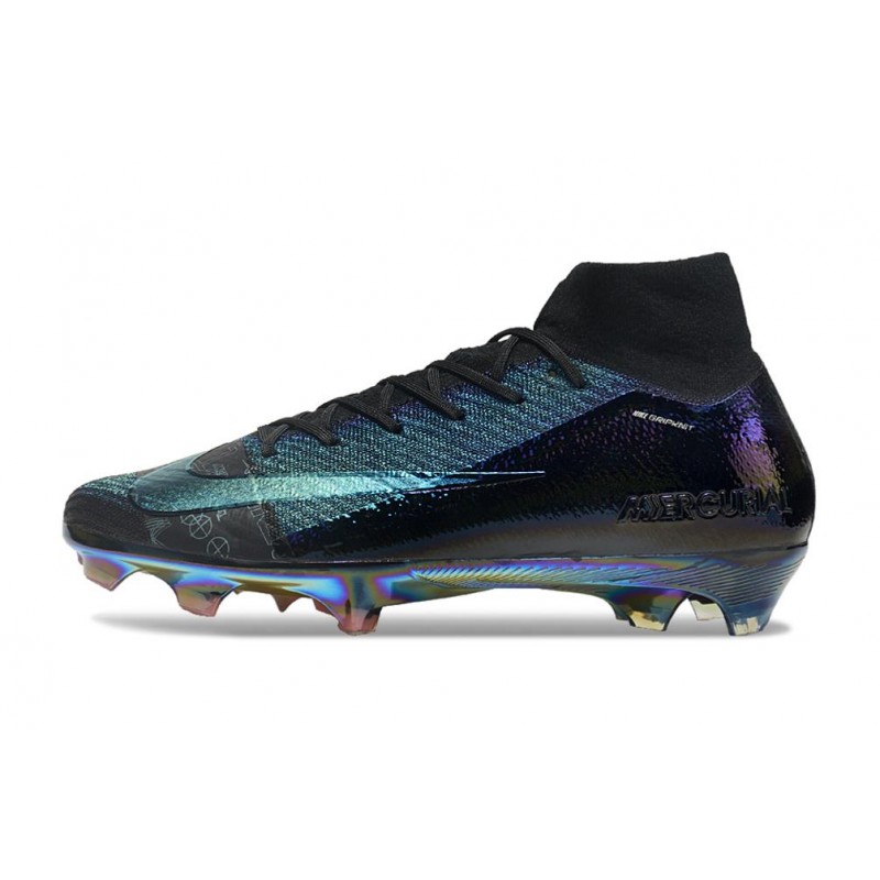 Nike Air Zoom Mercurial Superfly X Elite FG Svart Lila för Herr 4 Billiga Fotbollsskor Nike Air Zoom Mercurial Superfly X Elite FG Svart Lila 4