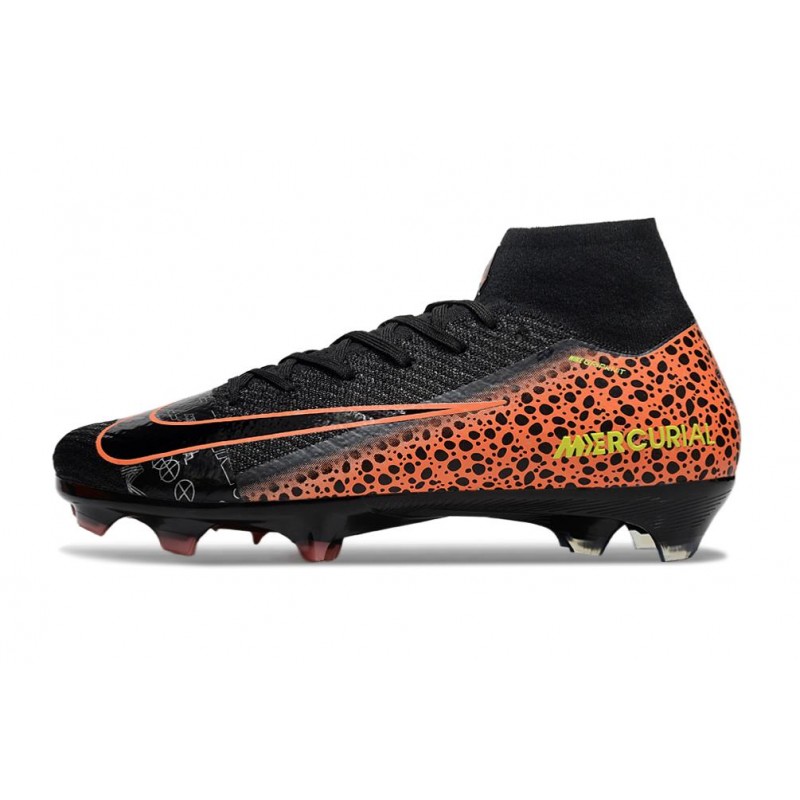 Nike Air Zoom Mercurial Superfly X Elite FG Svart Orange Gul för Herr 4 Billiga Fotbollsskor Nike Air Zoom Mercurial Superfly X Elite FG Svart Orange Gul 4