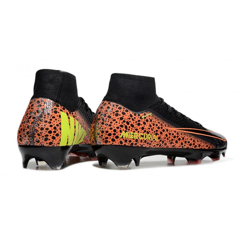 Nike Air Zoom Mercurial Superfly X Elite FG Svart Orange Gul för Herr 6 Billiga Fotbollsskor Nike Air Zoom Mercurial Superfly X Elite FG Svart Orange Gul 6