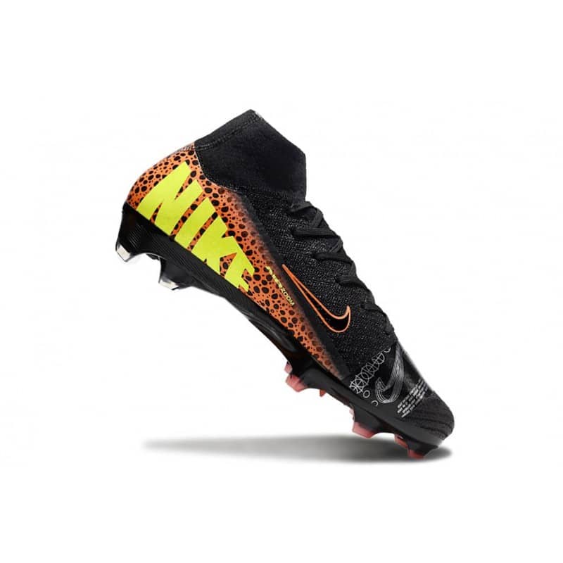 Nike Air Zoom Mercurial Superfly X Elite FG Svart Orange Gul för Herr 9 Billiga Fotbollsskor Nike Air Zoom Mercurial Superfly X Elite FG Svart Orange Gul 9