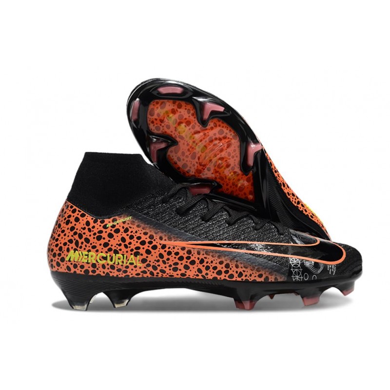 Nike Air Zoom Mercurial Superfly X Elite FG Svart Orange Gul för Herr 3 Billiga Fotbollsskor Nike Air Zoom Mercurial Superfly X Elite FG Svart Orange Gul 3