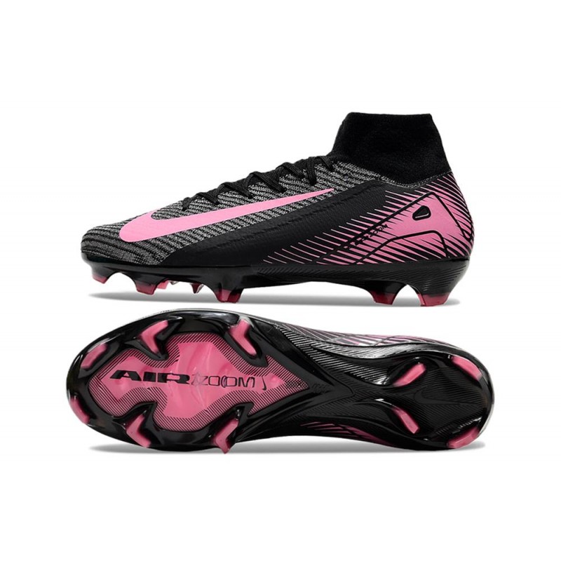 Nike Air Zoom Mercurial Superfly X Elite FG Svart Rosa för Herr 5 Billiga Fotbollsskor Nike Air Zoom Mercurial Superfly X Elite FG Svart Rosa 5