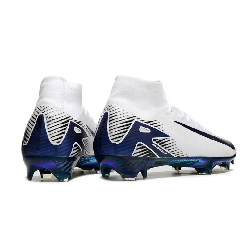 Nike Air Zoom Mercurial Superfly X Elite FG Vit Blå för Herr 6 Billiga Fotbollsskor Nike Air Zoom Mercurial Superfly X Elite FG Vit Blå 6