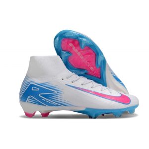 Nike Air Zoom Mercurial Superfly X Elite FG Vit Blå Rosa för Herr Billiga Fotbollsskor Nike Air Zoom Mercurial Superfly X Elite FG Vit Blå Rosa
