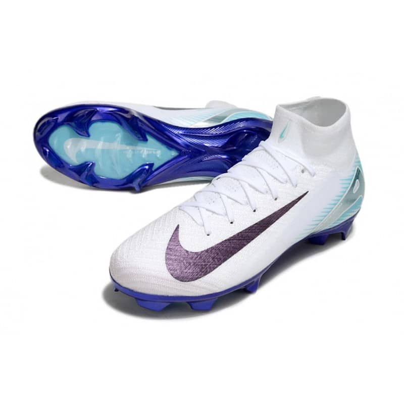 Nike Air Zoom Mercurial Superfly X Elite FG Vit Blå Svart för Herr 7 Billiga Fotbollsskor Nike Air Zoom Mercurial Superfly X Elite FG Vit Blå Svart 7
