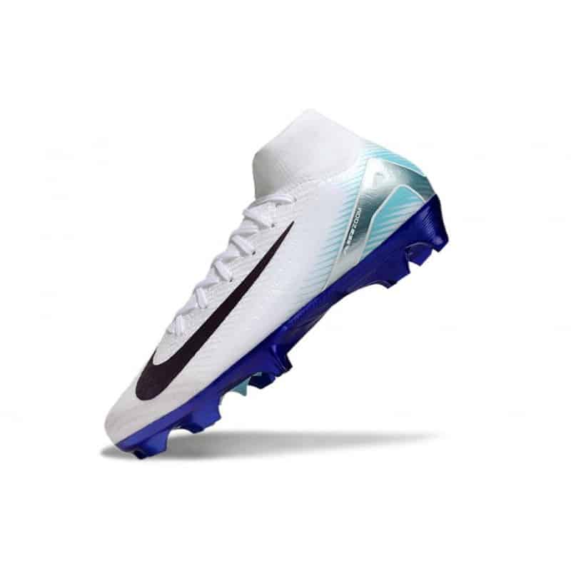 Nike Air Zoom Mercurial Superfly X Elite FG Vit Blå Svart för Herr 8 Billiga Fotbollsskor Nike Air Zoom Mercurial Superfly X Elite FG Vit Blå Svart 8
