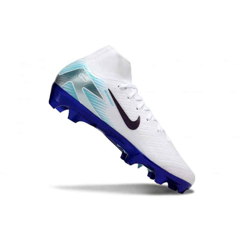 Nike Air Zoom Mercurial Superfly X Elite FG Vit Blå Svart för Herr 9 Billiga Fotbollsskor Nike Air Zoom Mercurial Superfly X Elite FG Vit Blå Svart 9