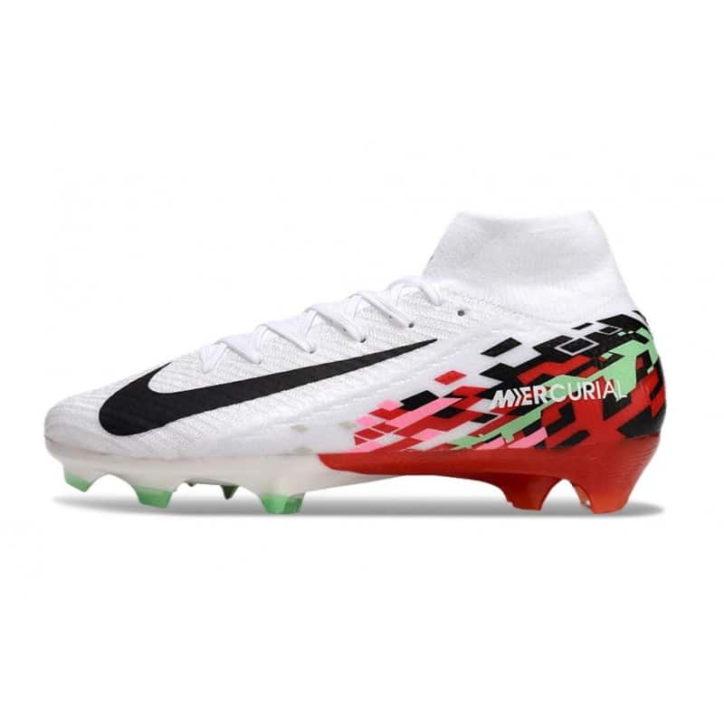 Nike Air Zoom Mercurial Superfly X Elite FG Vit Gul Lila Röd för Herr 4 Billiga Fotbollsskor Nike Air Zoom Mercurial Superfly X Elite FG Vit Gul Lila Röd 4