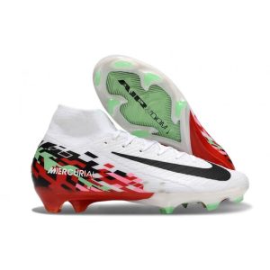Nike Air Zoom Mercurial Superfly X Elite FG Vit Gul Lila Röd för Herr Billiga Fotbollsskor Nike Air Zoom Mercurial Superfly X Elite FG Vit Gul Lila Röd