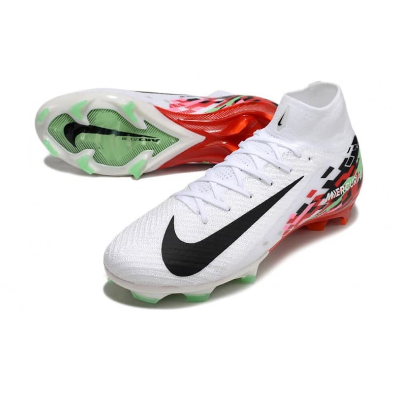 Nike Air Zoom Mercurial Superfly X Elite FG Vit Gul Lila Röd för Herr 7 Billiga Fotbollsskor Nike Air Zoom Mercurial Superfly X Elite FG Vit Gul Lila Röd 7