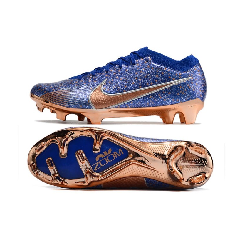 Nike Air Zoom Mercurial Vapor 15 Elite FG Blå Brun för Herr 5 Billiga Fotbollsskor Nike Air Zoom Mercurial Vapor 15 Elite FG Blå Brun 5