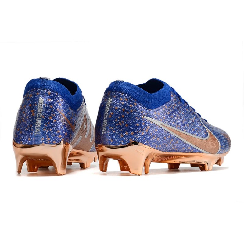 Nike Air Zoom Mercurial Vapor 15 Elite FG Blå Brun för Herr 6 Billiga Fotbollsskor Nike Air Zoom Mercurial Vapor 15 Elite FG Blå Brun 6