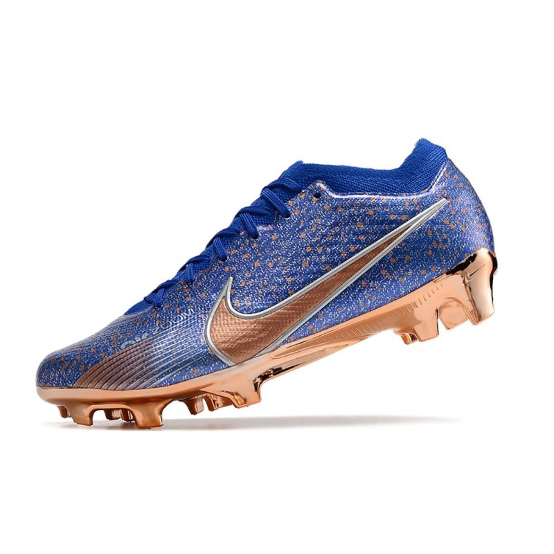 Nike Air Zoom Mercurial Vapor 15 Elite FG Blå Brun för Herr 8 Billiga Fotbollsskor Nike Air Zoom Mercurial Vapor 15 Elite FG Blå Brun 8