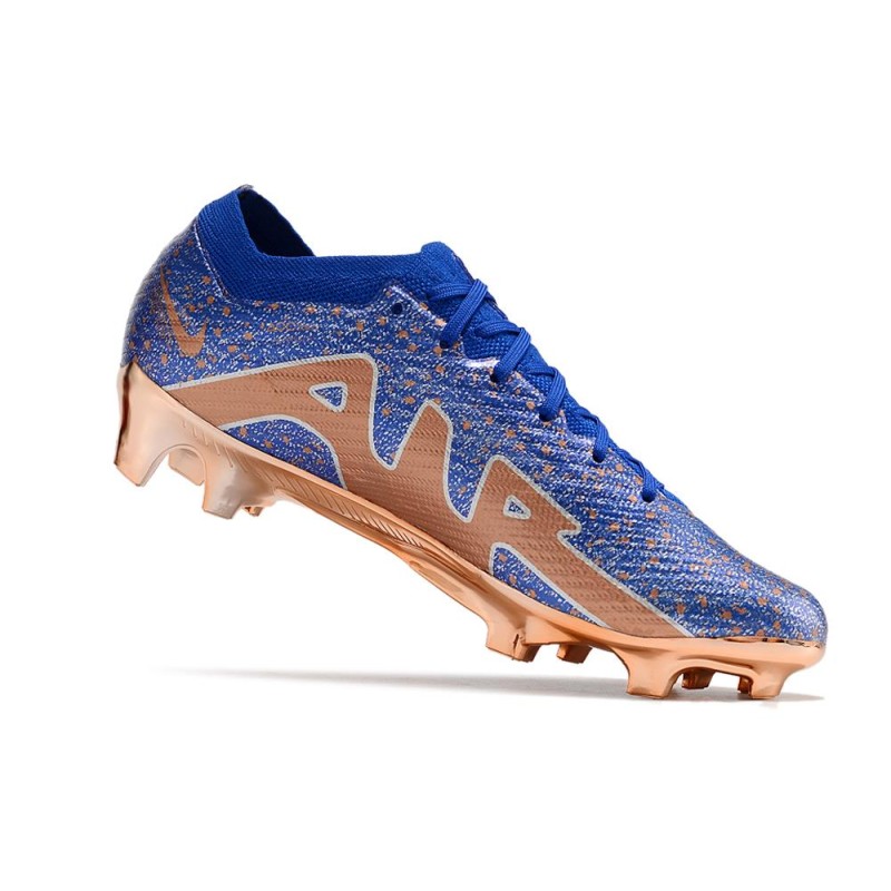 Nike Air Zoom Mercurial Vapor 15 Elite FG Blå Brun för Herr 9 Billiga Fotbollsskor Nike Air Zoom Mercurial Vapor 15 Elite FG Blå Brun 9