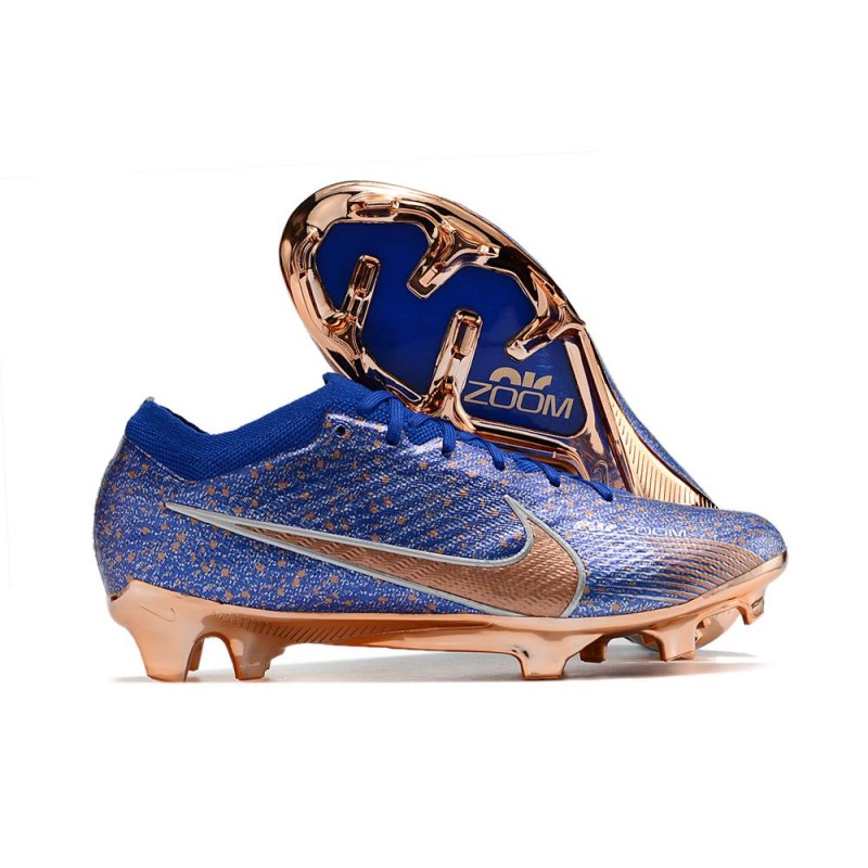 Nike Air Zoom Mercurial Vapor 15 Elite FG Blå Brun för Herr 3 Billiga Fotbollsskor Nike Air Zoom Mercurial Vapor 15 Elite FG Blå Brun 3
