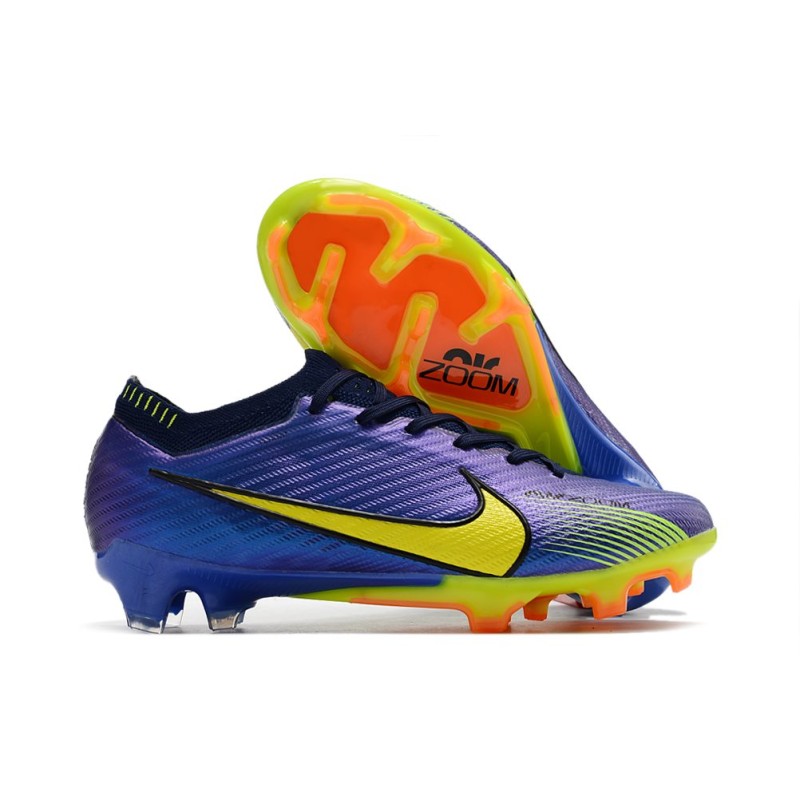 Nike Air Zoom Mercurial Vapor 15 Elite FG Lila Gul för Herr 3 Billiga Fotbollsskor Nike Air Zoom Mercurial Vapor 15 Elite FG Lila Gul 3