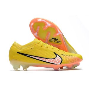 Nike Air Zoom Mercurial Vapor 15 Elite FG Lucent – Gul Rosa Svart för Herr Billiga Fotbollsskor Nike Air Zoom Mercurial Vapor 15 Elite FG Lucent – Gul Rosa Svart