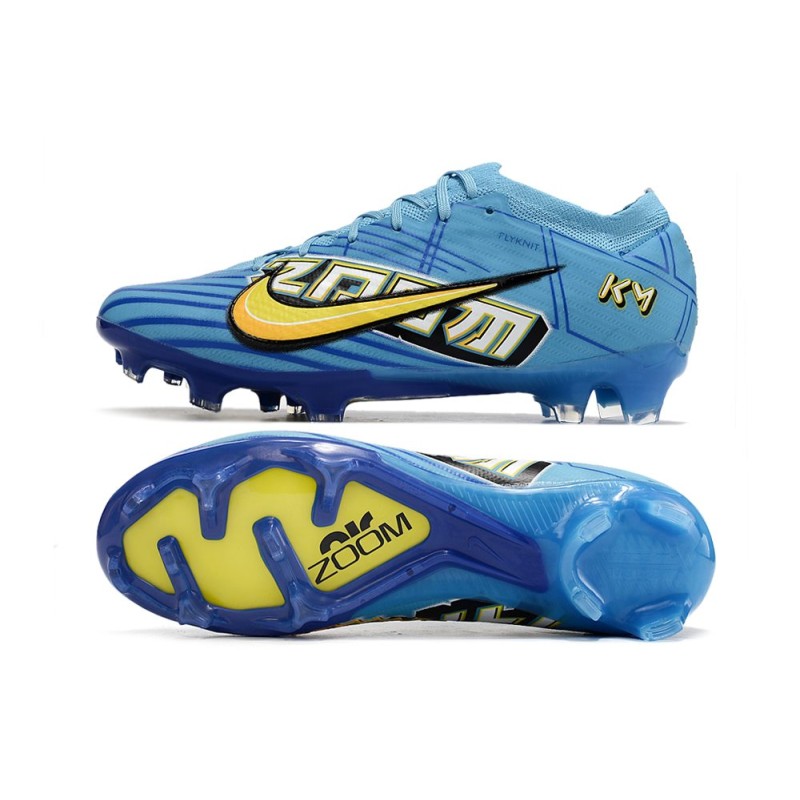 Nike Air Zoom Mercurial Vapor 15 Elite FG Mbappé Personal Edition – Blå Vit för Herr 5 Billiga Fotbollsskor Nike Air Zoom Mercurial Vapor 15 Elite FG Mbappé Personal Edition – Blå Vit 5