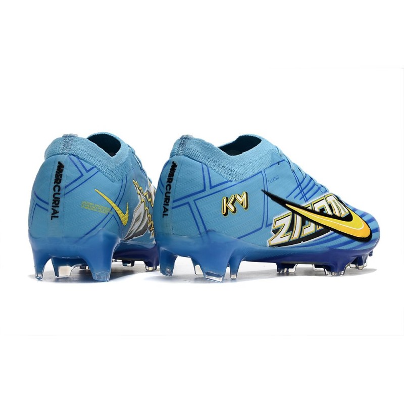 Nike Air Zoom Mercurial Vapor 15 Elite FG Mbappé Personal Edition – Blå Vit för Herr 6 Billiga Fotbollsskor Nike Air Zoom Mercurial Vapor 15 Elite FG Mbappé Personal Edition – Blå Vit 6