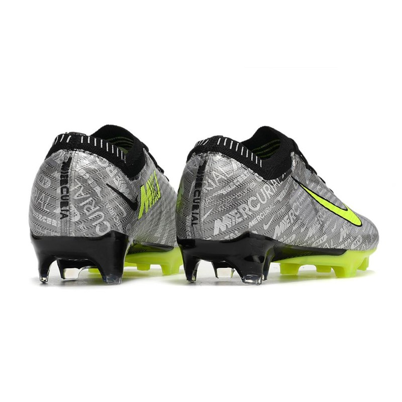 Nike Air Zoom Mercurial Vapor 15 Elite FG Silver Svart Grön för Herr 6 Billiga Fotbollsskor Nike Air Zoom Mercurial Vapor 15 Elite FG Silver Svart Grön 6