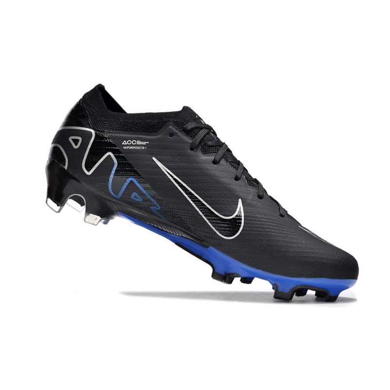 Nike Air Zoom Mercurial Vapor 15 Elite FG Svart Blå för Herr 9 Billiga Fotbollsskor Nike Air Zoom Mercurial Vapor 15 Elite FG Svart Blå 9
