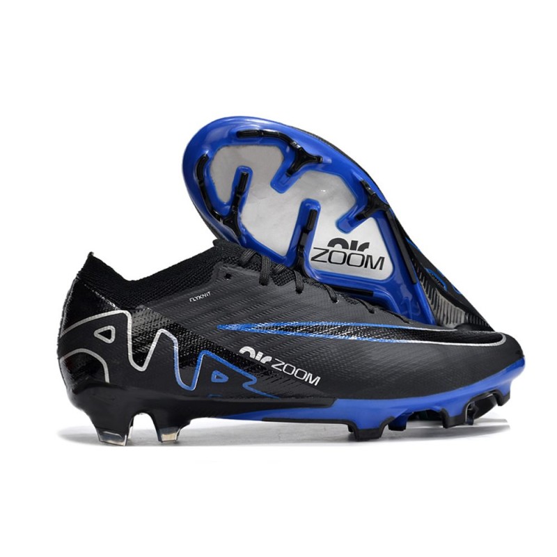 Nike Air Zoom Mercurial Vapor 15 Elite FG Svart Blå för Herr 3 Billiga Fotbollsskor Nike Air Zoom Mercurial Vapor 15 Elite FG Svart Blå 3