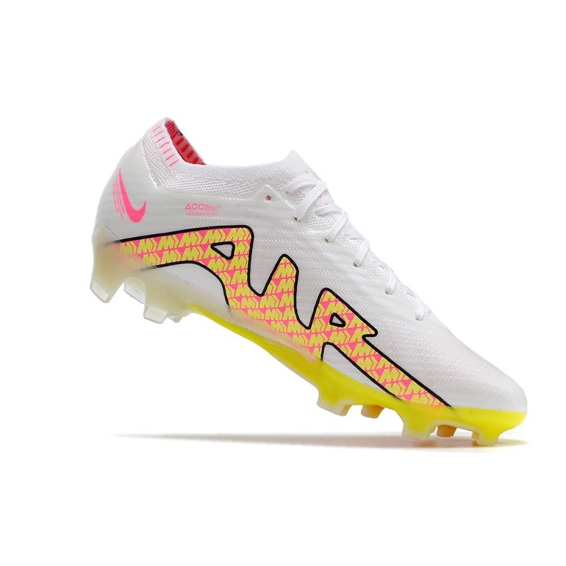 Nike Air Zoom Mercurial Vapor 15 Elite FG Vit Blå Gul för Herr 5 Billiga Fotbollsskor Nike Air Zoom Mercurial Vapor 15 Elite FG Vit Blå Gul 5