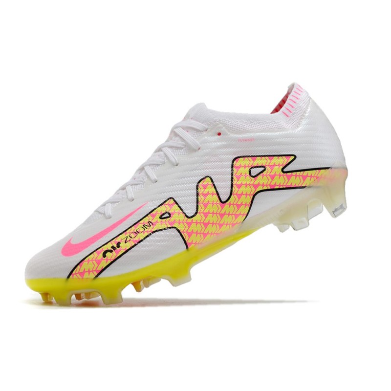 Nike Air Zoom Mercurial Vapor 15 Elite FG Vit Blå Gul för Herr 6 Billiga Fotbollsskor Nike Air Zoom Mercurial Vapor 15 Elite FG Vit Blå Gul 6